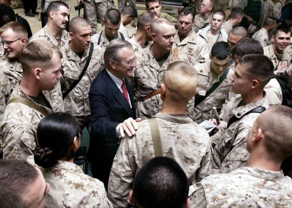 2005: Rumsfeld announces troop reduction